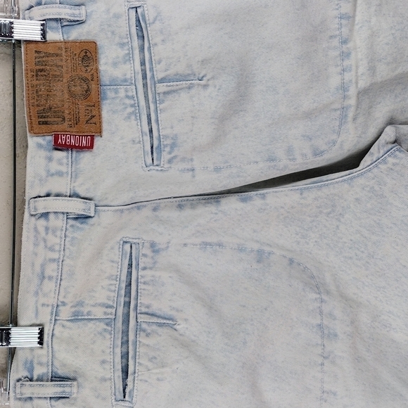 𝅺UNION Bay Sportswear Vintage Blue Light Stone Wash High Rise Jean Shorts - Picture 11 of 15